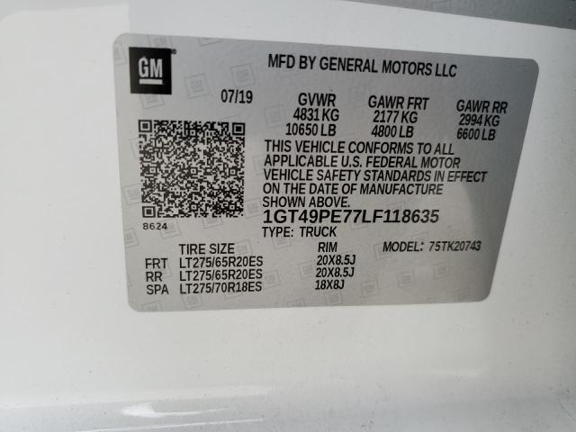 1GT49PE77LF118635 GMC Sierra K2500 At4