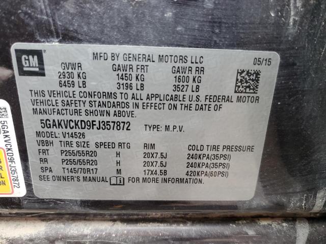 5GAKVCKD9FJ357872 Buick Enclave