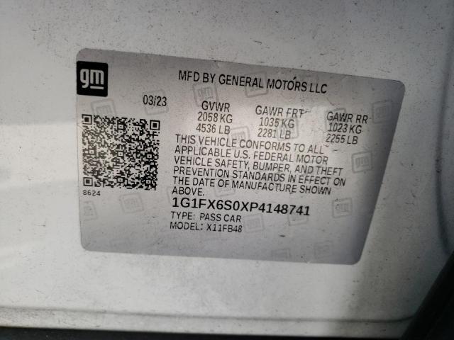 1G1FX6S0XP4148741 Chevrolet Bolt Ev 2lt