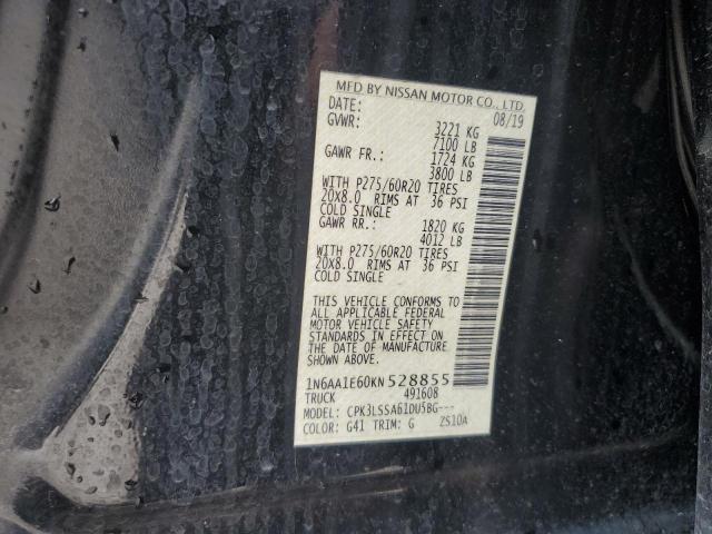 1N6AA1E60KN528855 Nissan Titan Platinum Reserve