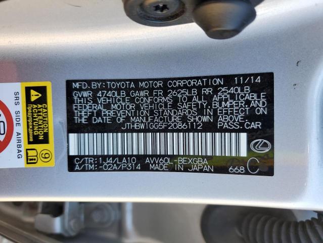 JTHBW1GG5F2086112 Lexus ES 300H