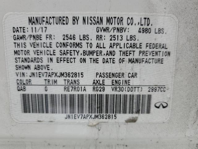 JN1EV7APXJM362815 Infiniti Q50 LUXE