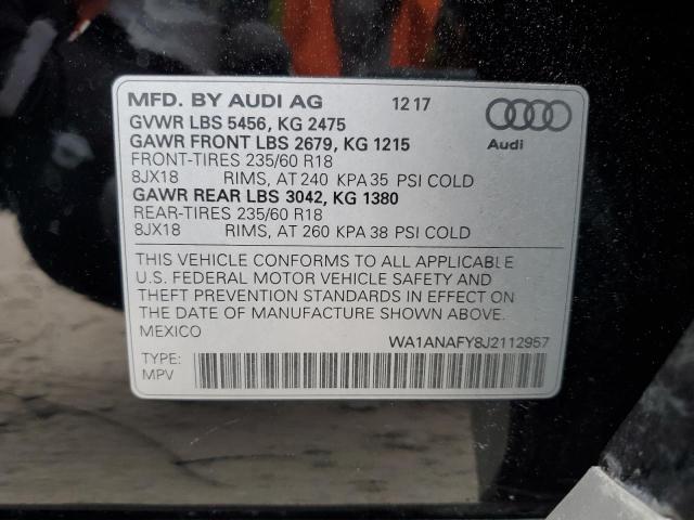 WA1ANAFY8J2112957 Audi Q5 PREMIUM