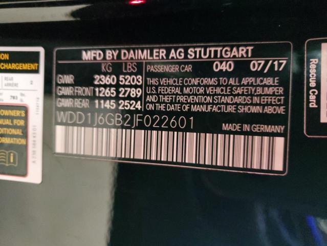 WDD1J6GB2JF022601 Mercedes-Benz E 400 4matic