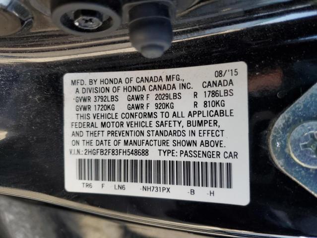 2HGFB2F83FH548688 Honda CIVIC EX