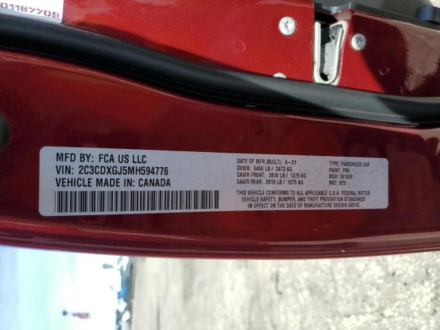 2C3CDXGJ5MH594776 Dodge Charger Scat Pack