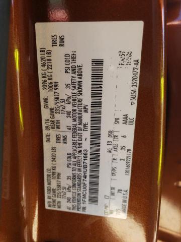 1FMCU0F74HUB71663 Ford ESCAPE S