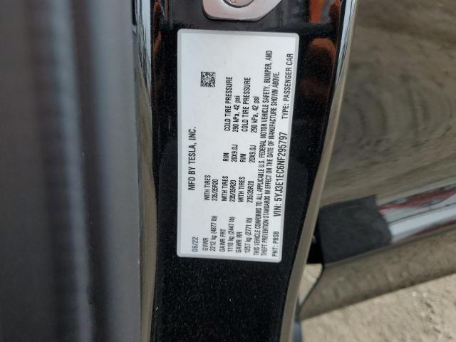 5YJ3E1EC6NF295797 Tesla MODEL 3