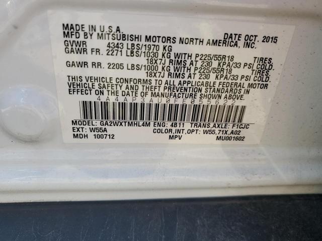 4A4AP3AU0FE055622 Mitsubishi Outlander Sport Es