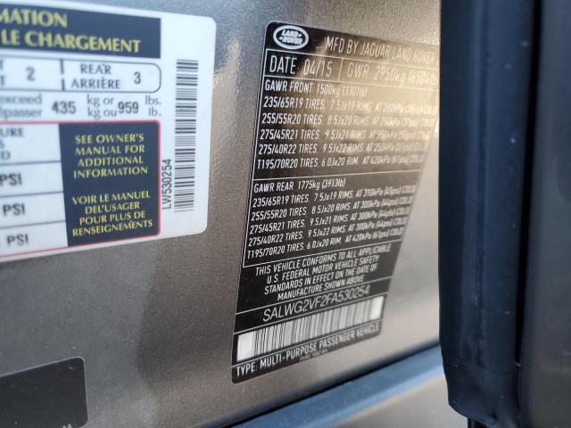 SALWG2VF2FA530254 Land Rover Range Rover Sport Se