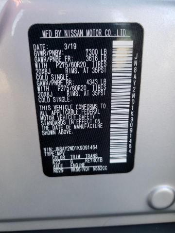 JN8AY2ND1K9091464 Nissan ARMADA SV