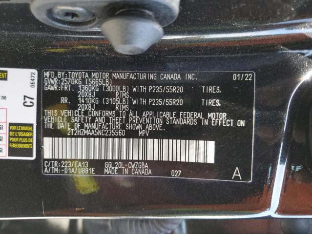 2T2HZMAA5NC235560 Lexus RX 350