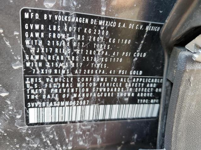 3VV2B7AX3MM062987 Volkswagen TIGUAN SE
