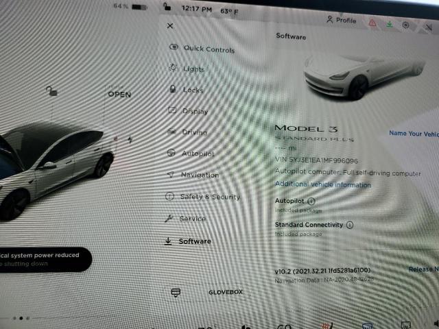 5YJ3E1EA1MF996096 Tesla MODEL 3