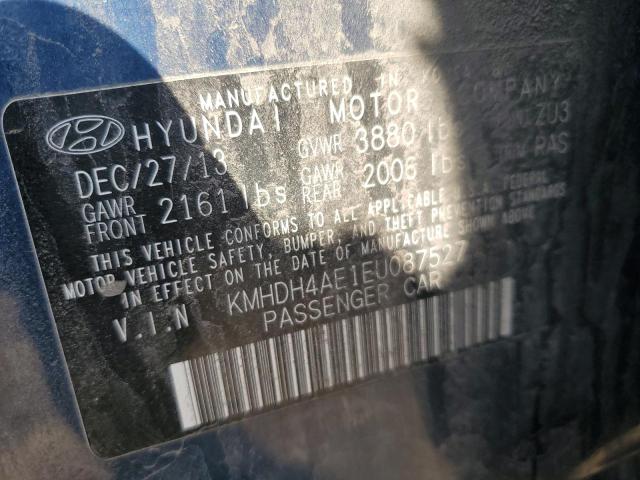 KMHDH4AE1EU087527 Hyundai ELANTRA SE