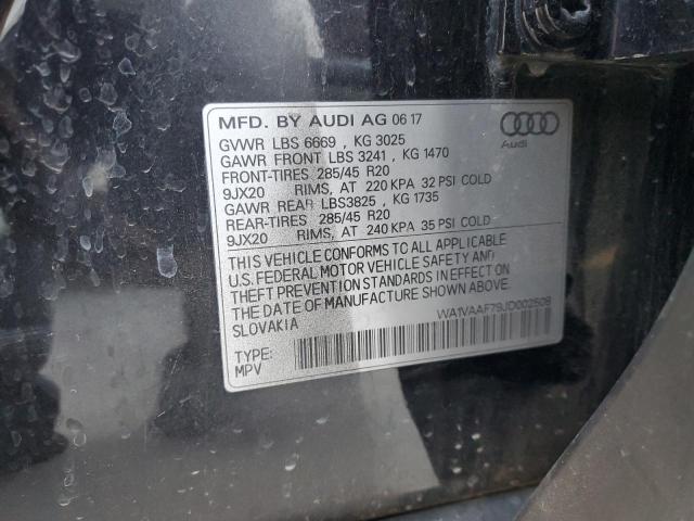 WA1VAAF79JD002508 Audi Q7 Prestige