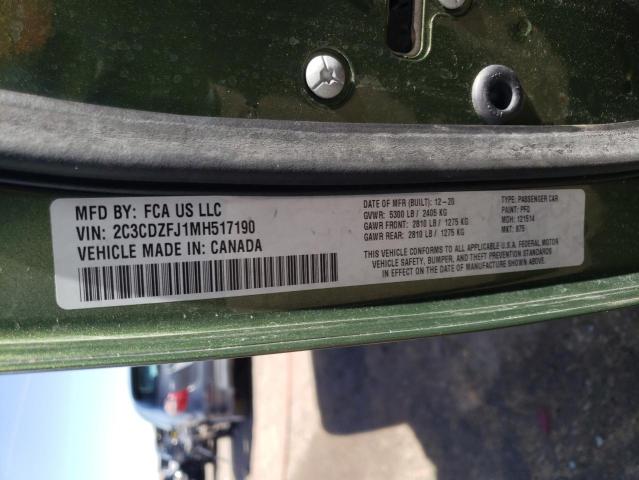 2C3CDZFJ1MH517190 Dodge Challenger R/t Scat Pack