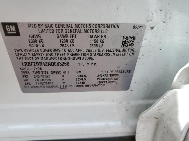 LRBFZRR42ND063268 Buick Envision Avenir