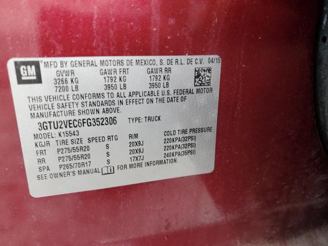 3GTU2VEC6FG352306 GMC Sierra K1500 Slt