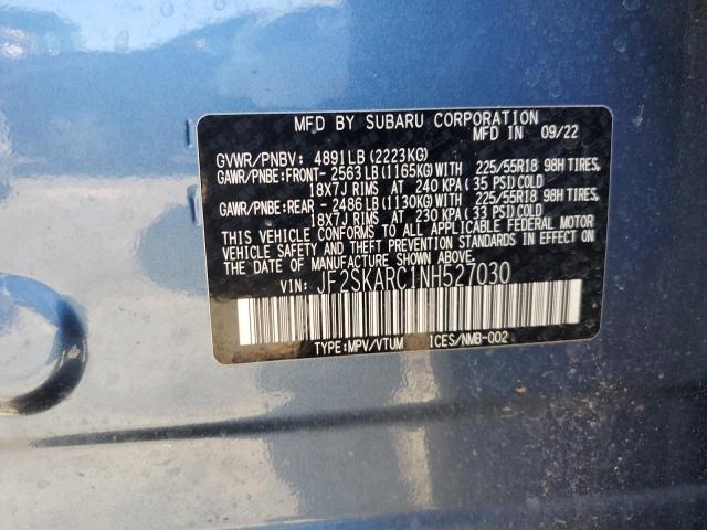 JF2SKARC1NH527030 Subaru Forester Touring
