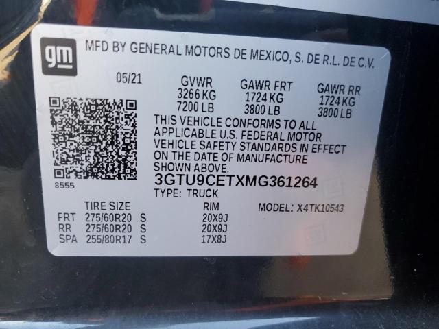 3GTU9CETXMG361264 GMC Sierra K1500 Elevation