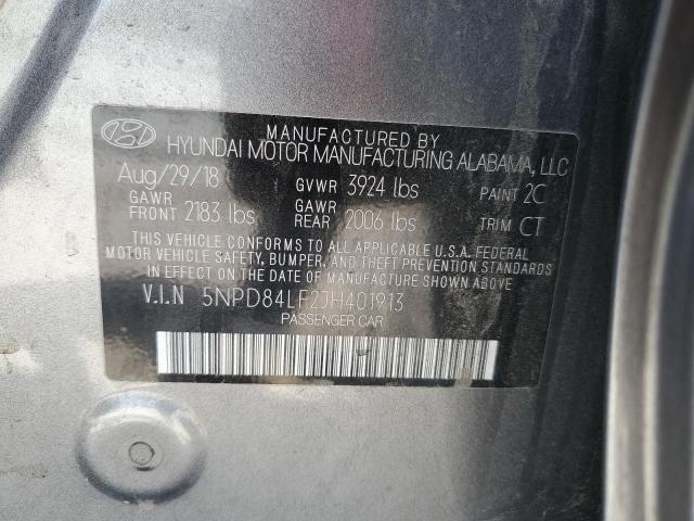 5NPD84LF2JH401913 Hyundai ELANTRA SEL