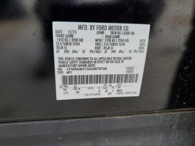 1FM5K8HT3GGB79726 Ford Explorer Platinum