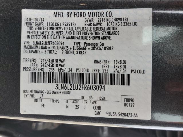 3LN6L2LU2FR603094 Lincoln MKZ HYBRID