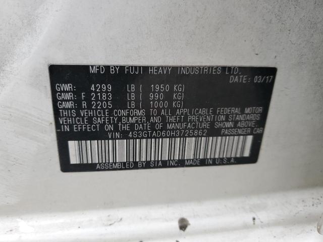 4S3GTAD60H3725862 Subaru Impreza Premium Plus