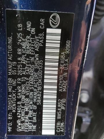 58AB21B13KU001335 Lexus ES 300H