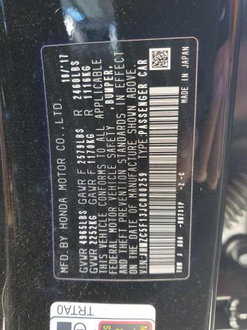 JHMZC5F13JC000259 Honda Clarity