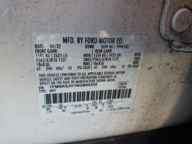 1FMSK8JH1NGB09339 Ford Explorer Timberline