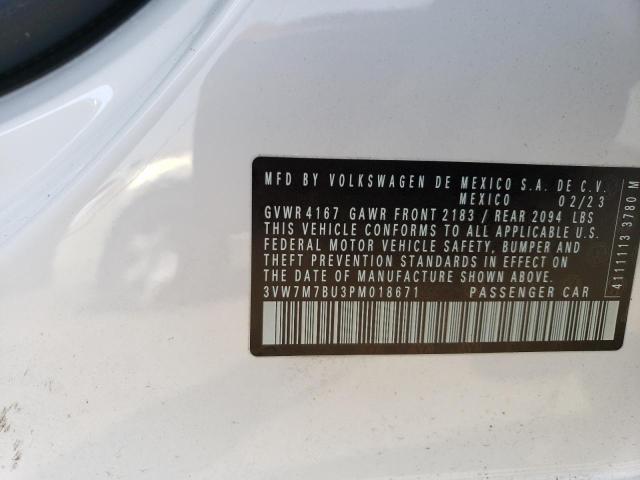 3VW7M7BU3PM018671 Volkswagen JETTA SE