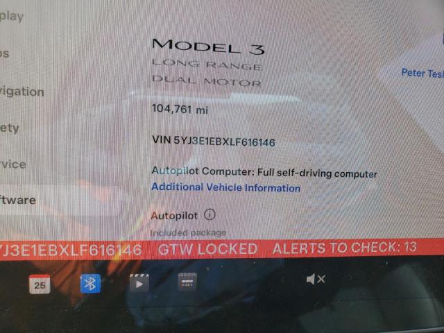 5YJ3E1EBXLF616146 Tesla MODEL 3