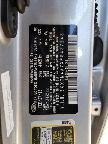 5XXGM4A7XFG457248 KIA Optima Lx