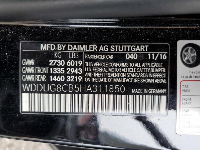 WDDUG8CB5HA311850 Mercedes-Benz S 550
