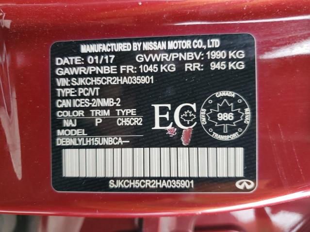 SJKCH5CR2HA035901 Infiniti QX30 BASE