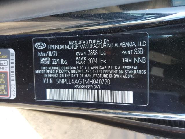 5NPLL4AG1MH040720 Hyundai ELANTRA SE