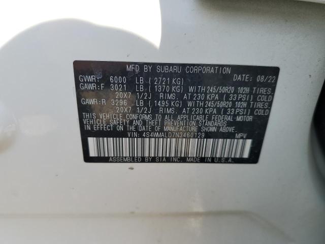 4S4WMALD7N3460129 Subaru Ascent Limited