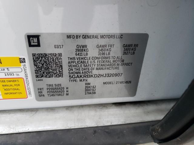5GAKRBKD2HJ320907 Buick Enclave