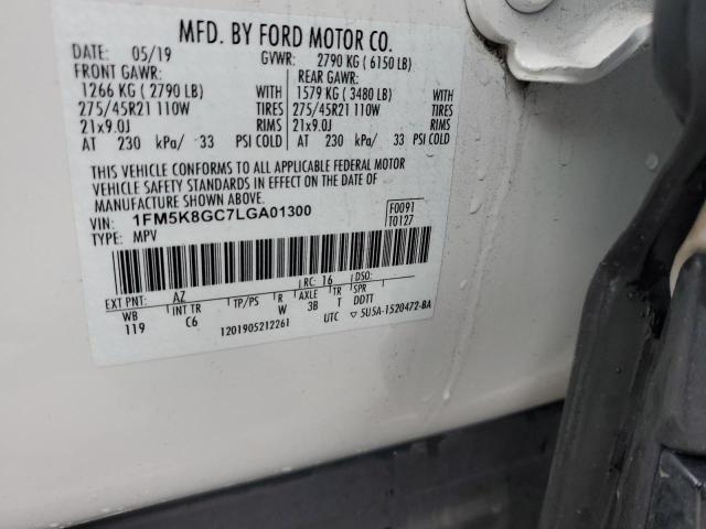 1FM5K8GC7LGA01300 Ford Explorer St