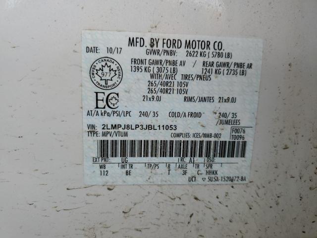 2LMPJ8LP3JBL11053 Lincoln Mkx Reserve