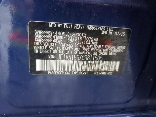 JF1VA1B6XG9811505 Subaru WRX