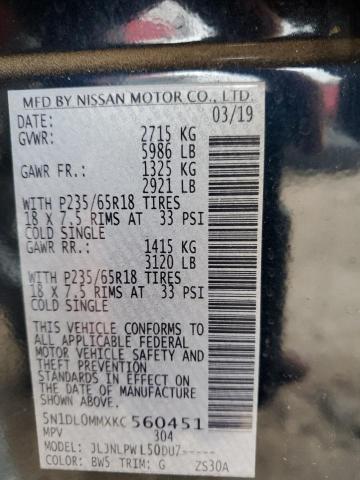 5N1DL0MMXKC560451 Infiniti QX60 LUXE