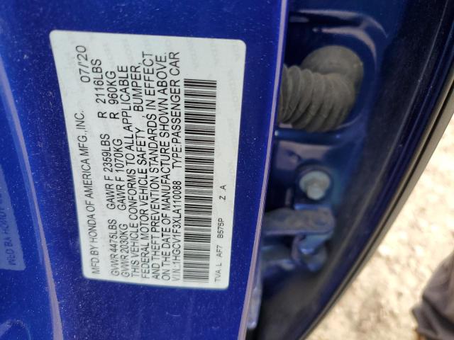 1HGCV1F3XLA110088 Honda Accord Sport