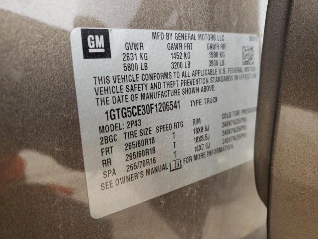 1GTG5CE30F1206541 GMC CANYON SLT