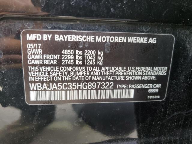 WBAJA5C35HG897322 BMW 530 I