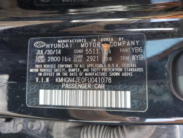 KMHGN4JE0FU041078 Hyundai Genesis 3.8l