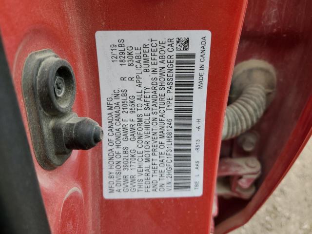 2HGFC1F31LH681246 Honda CIVIC EX