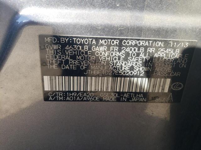 JTHBF1D27E5020912 Lexus IS 250